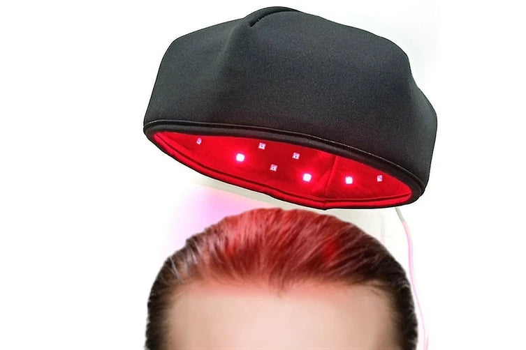 Red LED Light Therapy Head Cap – 660nm & 830nm LED Hair Growth Device - Black