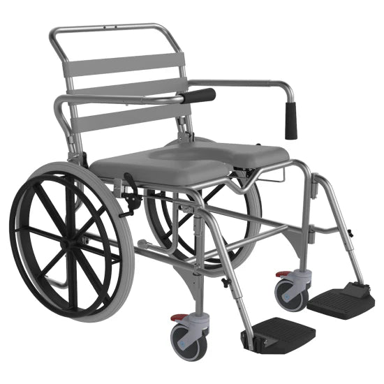 ASPIRE Self Propelled Commode - Swing Away Footrests - 600 mm Wide