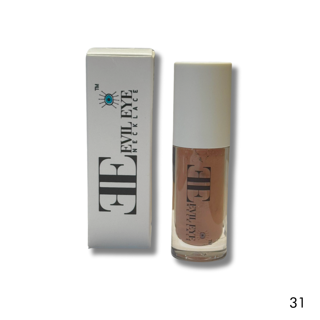 Vegan Free and Cruelty Free High Shine Lip Gloss -Evil Eye Necklace