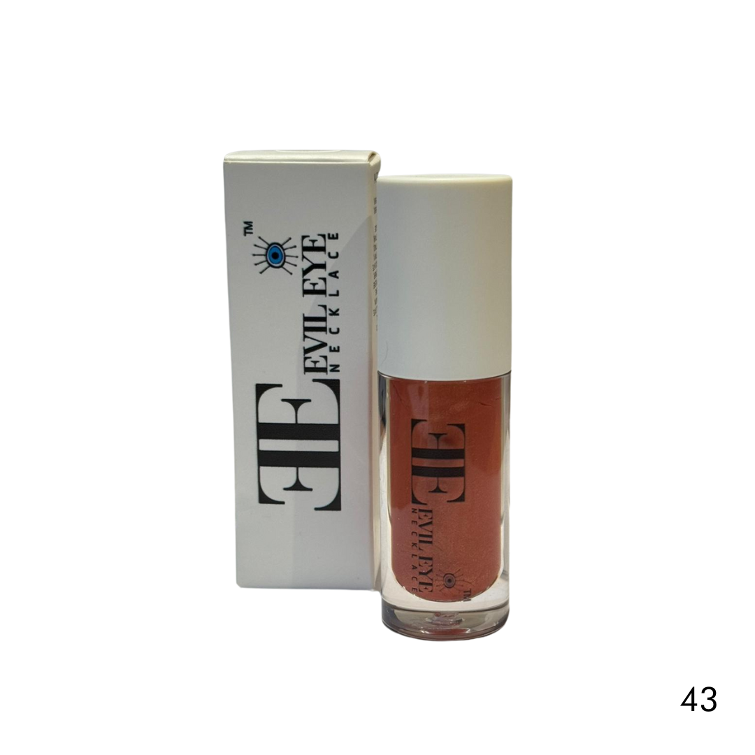 Vegan Free and Cruelty Free High Shine Lip Gloss -Evil Eye Necklace