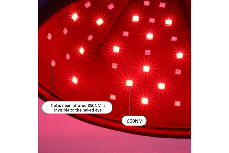 Red LED Light Therapy Head Cap – 660nm & 830nm LED Hair Growth Device - Black