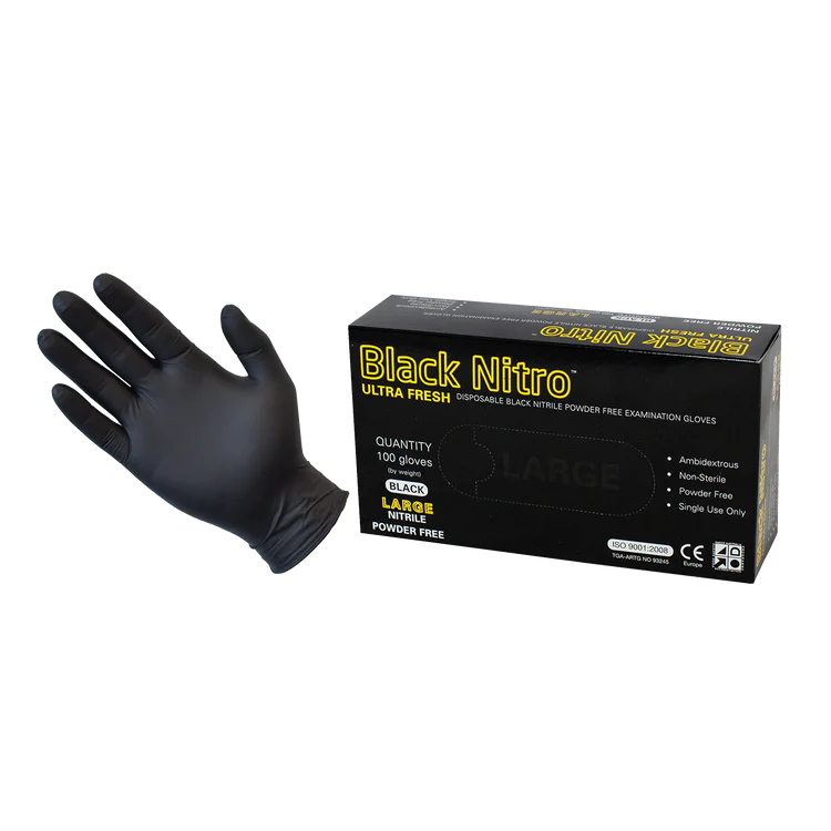 Black Examination NITRILE Gloves