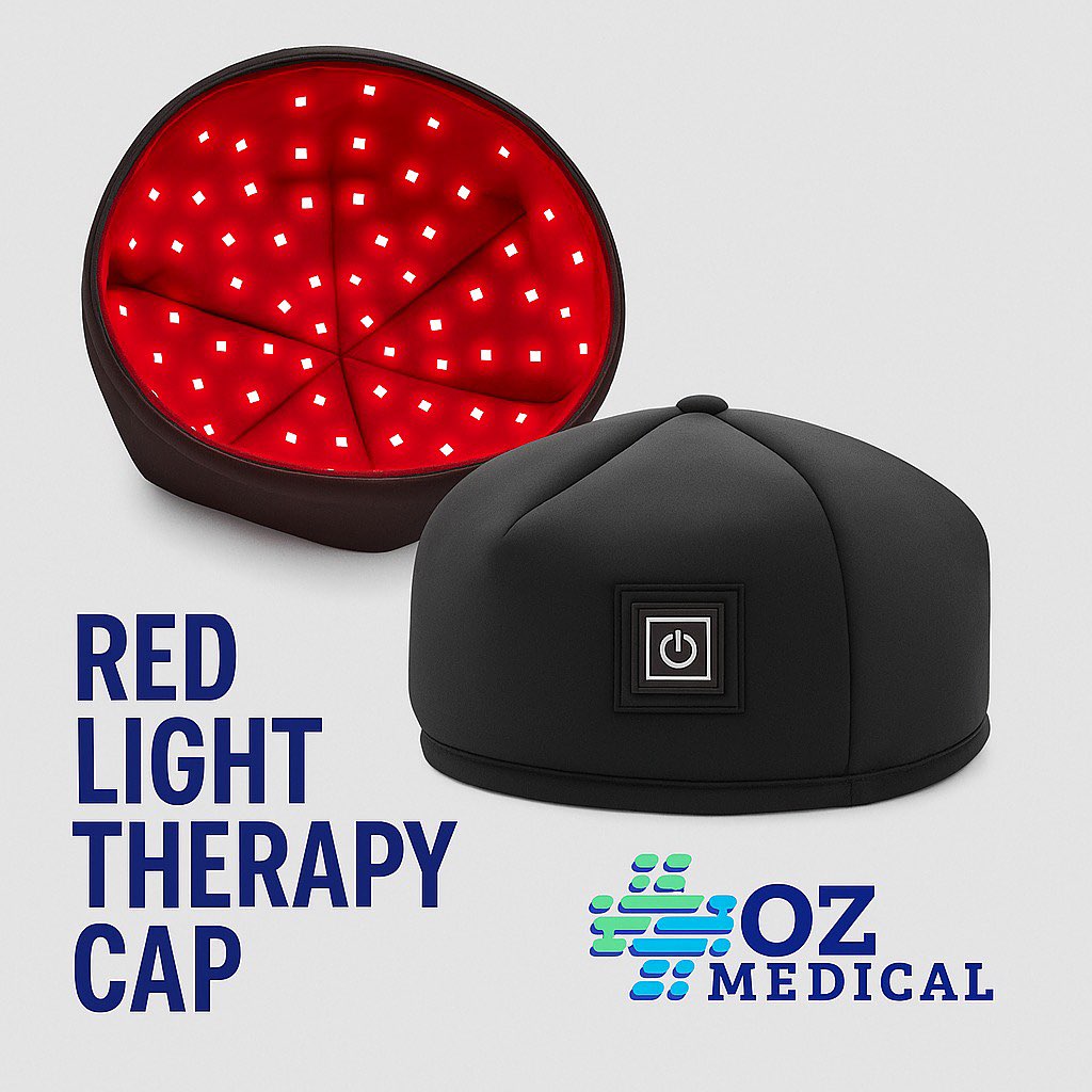 Red LED Light Therapy Head Cap – 50% off this month & Free shipping - Black