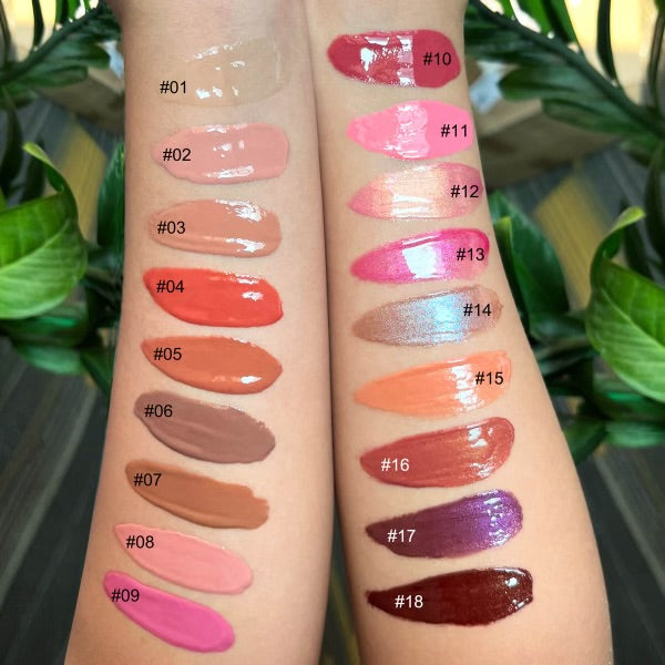 Vegan Free and Cruelty Free High Shine Lip Gloss -Evil Eye Necklace
