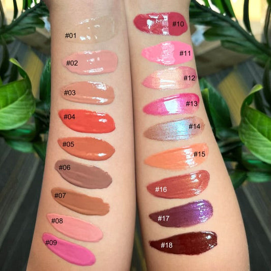 Vegan Free and Cruelty Free High Shine Lip Gloss -Evil Eye Necklace