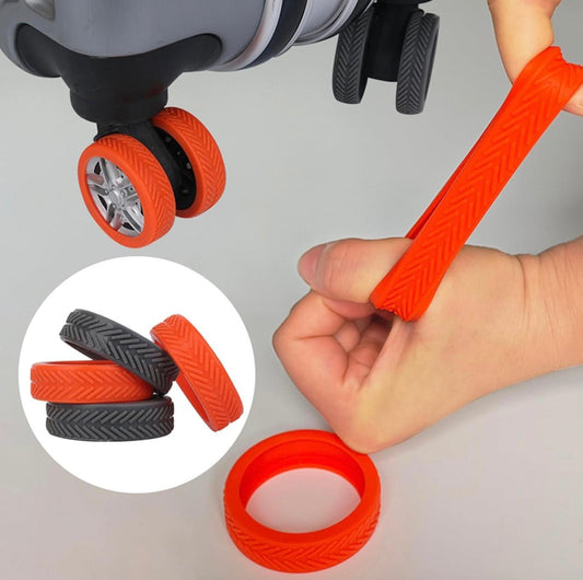 8 PCS Silicone Wheel Protector Covers for 8-Spinner Wheel, Wheel covers for Rolling Suitcases, Office Chairs