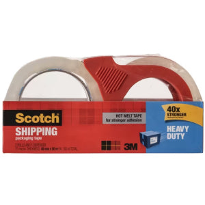 Scotch Heavy Duty Packing Tape 48mmX50m X2 Dispensers