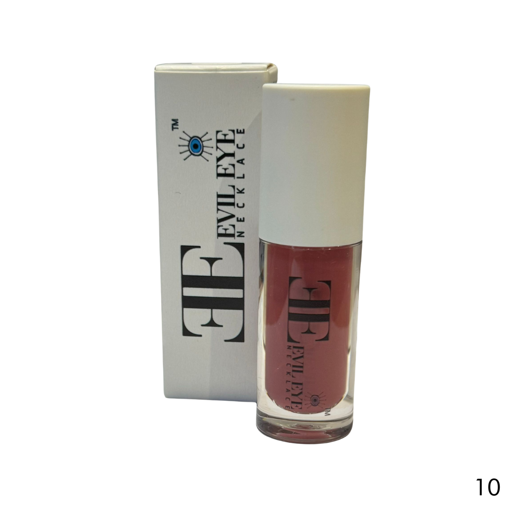 Vegan Free and Cruelty Free High Shine Lip Gloss -Evil Eye Necklace