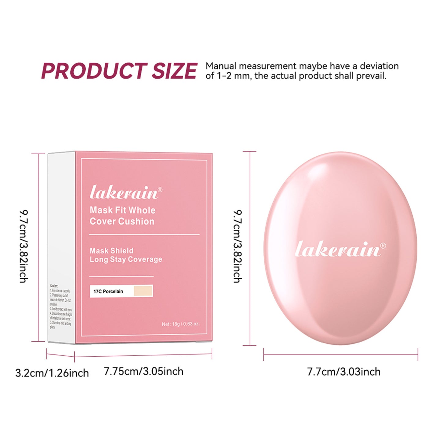 Lakerain Sunscreen Cushion Foundation – Waterproof, Long-Lasting, Brightening Base Makeup