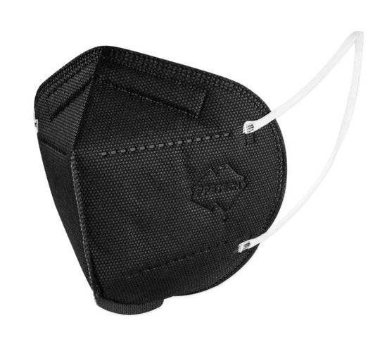 P2 Face Masks | Australian Made | PPETECH Level 2 | Ear-loop - Black | 4 x Ply (4Boxes/100masks)