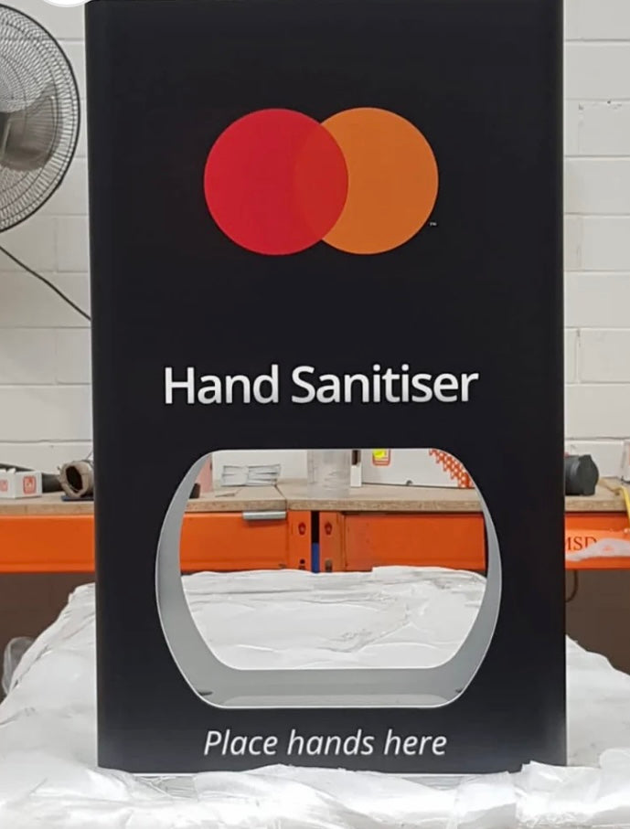 The Hand Sanitiser Station Range- including Logo Wrap. Delivery charges apply