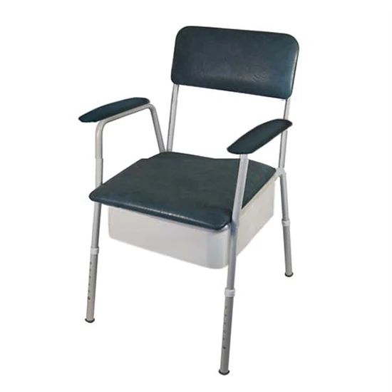 ASPIRE - Classic Bedside Commode - Slate Vinyl