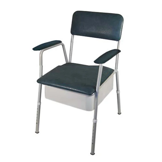 ASPIRE - Classic Bedside Commode - Slate Vinyl