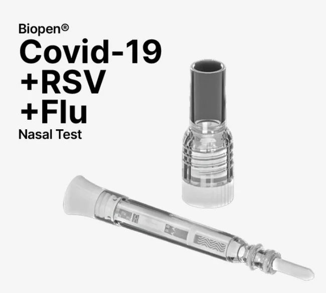 Biopen® RSV + COVID-19 + Flu A & B Nasal Pen, High Sensitivity (Pack of 5 Tests) Exp 1/1/26