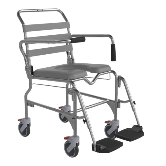 ASPIRE Attendant Propelled Commode - Swing Away Footrests - 460 mm Wide