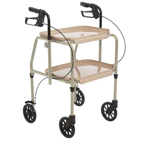 ASPIRE - MEAL TRAY WALKER - Adjustable Height - Plastic Trays with Brakes