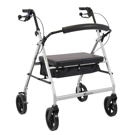 ASPIRE - XL - Seat Walker - Silver Bariatric 180kg SWL