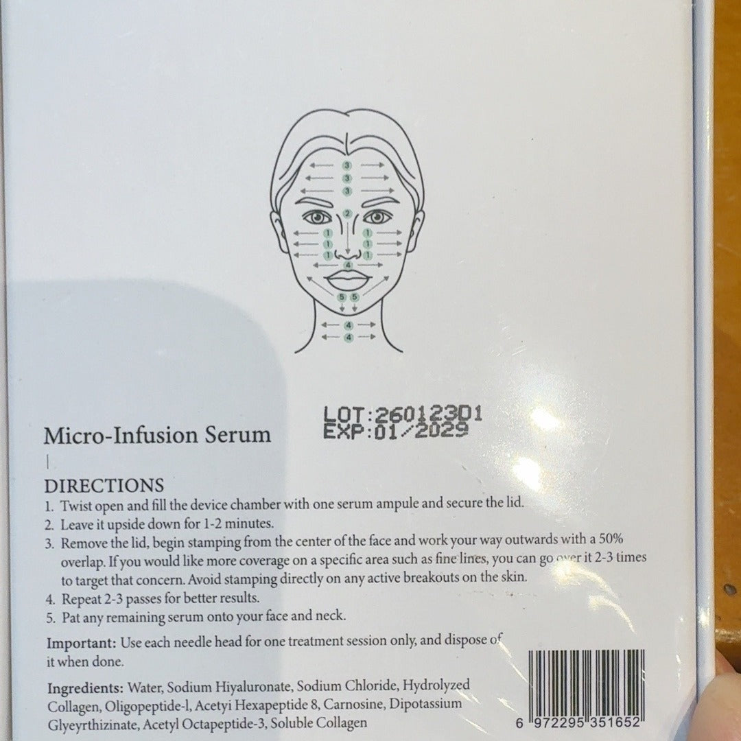 Microneedle Infusion Anti-Aging Solution directions and ingredients