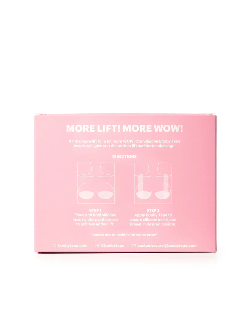 Silicone booby tape inserts