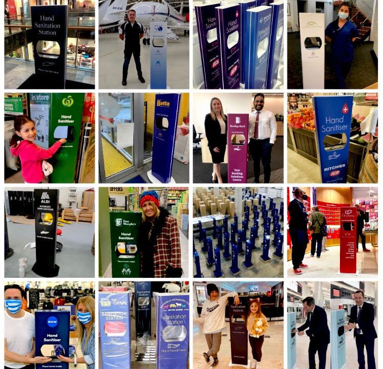 Commercial Free Standing Hand Sanitiser Stations
