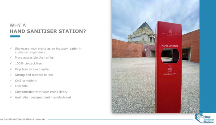 Commercial Free Standing Hand Sanitiser Stations