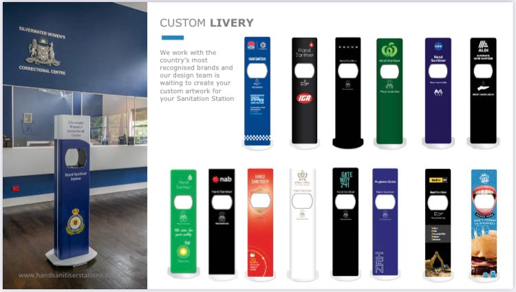 Commercial Free Standing Hand Sanitiser Stations