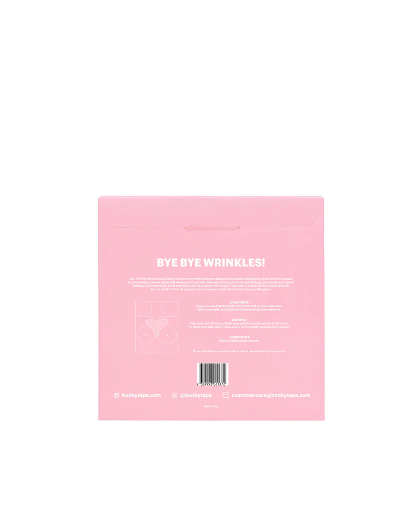 Anti-wrinkle silicone chest pad
