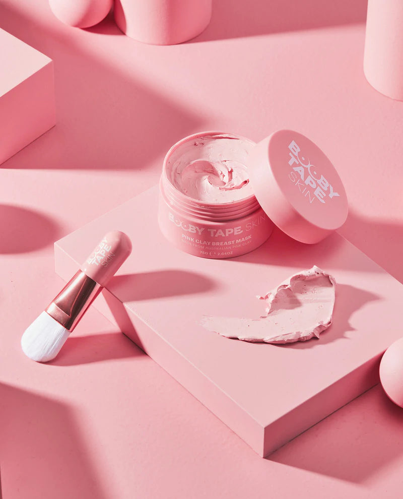 Pink clay breast mask
