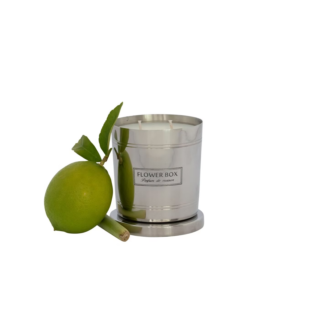 Flower Box Fresh Lemongrass Standard Candle 300g