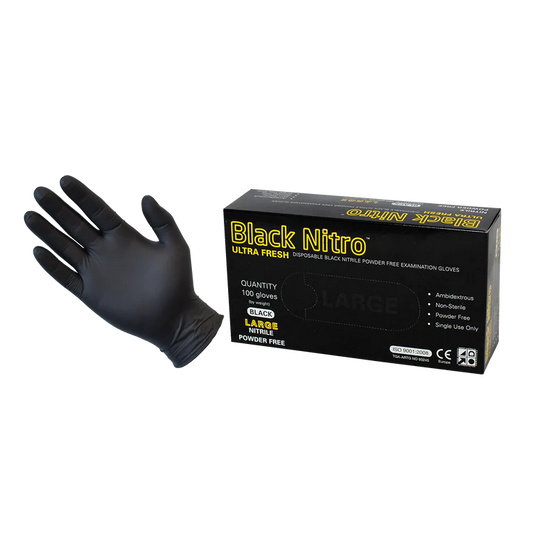 Black Examination NITRILE Gloves