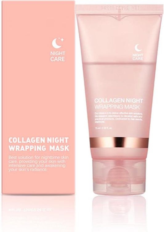 Cos Skin Collagen Night Wrapping Mask | Overnight Peel-Off Collagen Face Mask | 90ml