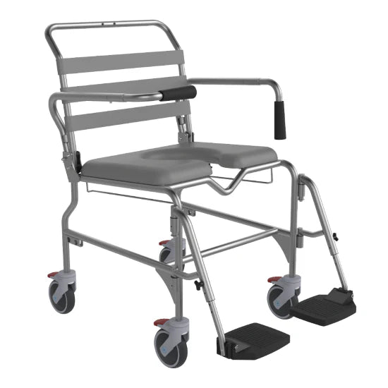 ASPIRE Attendant Propelled Commode - Swing Away Footrests - 530 mm Wide
