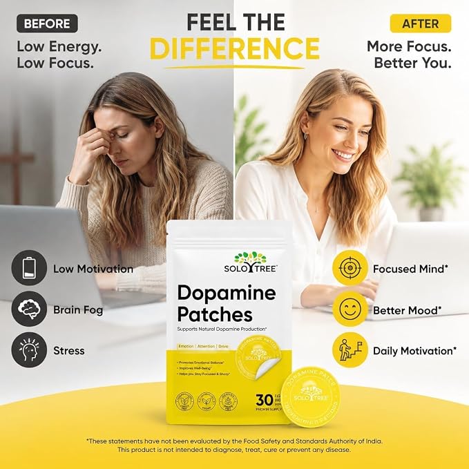 Solo Tree Dopamine Patches | Natural Focus, Mood & Mental Clarity Support