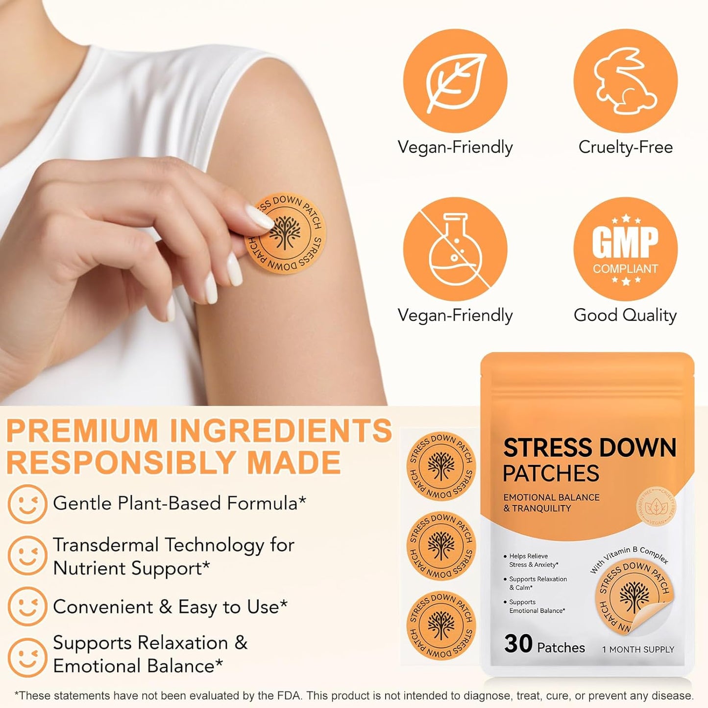 Stress Down Patches – Botanical Mood & Relaxation Support