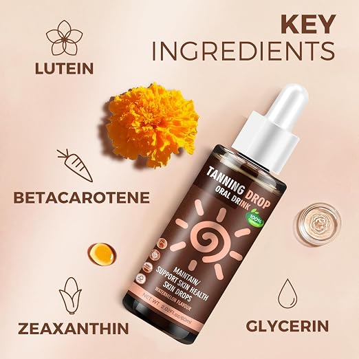 Tanning Drops Oral Drink – Watermelon Flavour 60mL