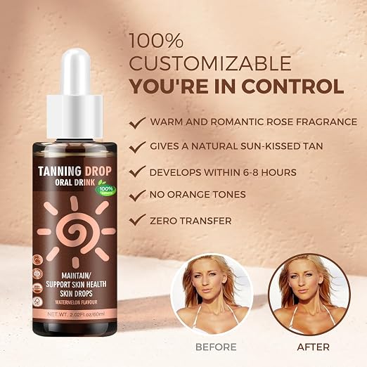 Tanning Drops Oral Drink – Watermelon Flavour 60mL