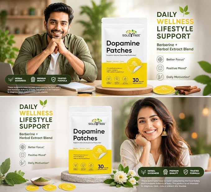 Solo Tree Dopamine Patches | Natural Focus, Mood & Mental Clarity Support