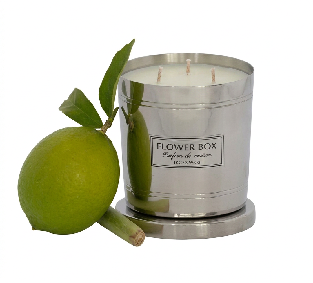 Flower Box Fresh Lemongrass Hallmark Candle 1kg