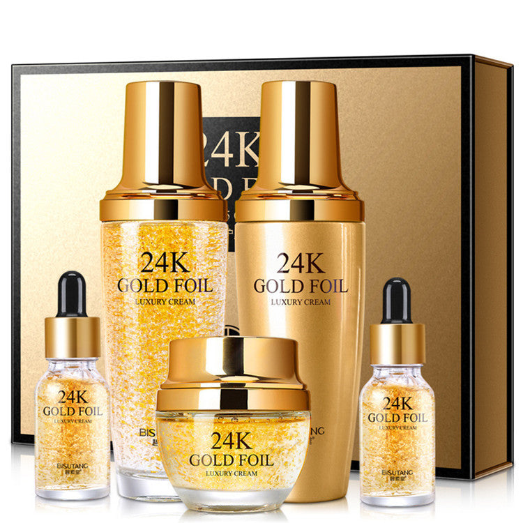 Gold Herbal Anti-Aging Facial Care Set – Korean-Inspired 5 Piece Skin Care Collection