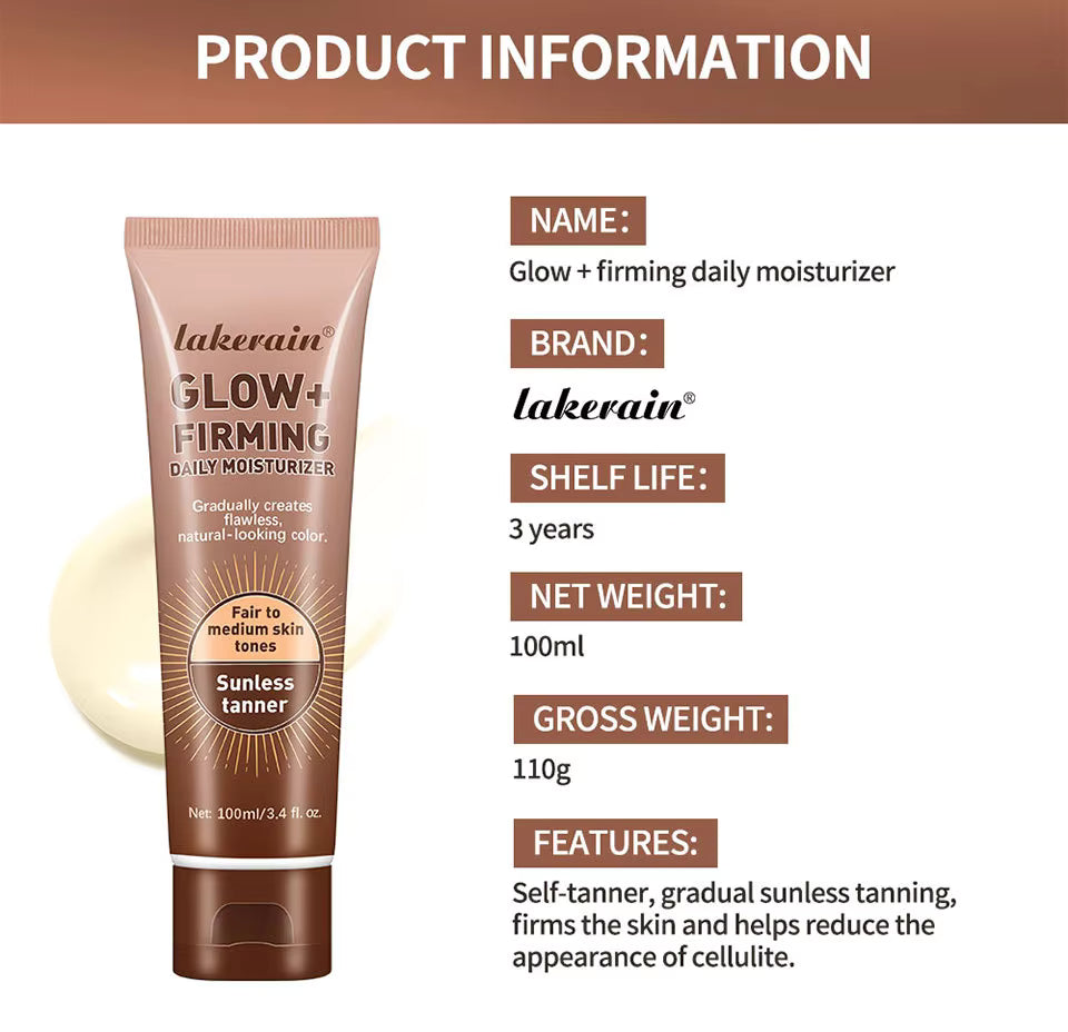 Glow + Firming Gradual Tan Body Moisturiser – Fair to Medium Skin Tones 100ml