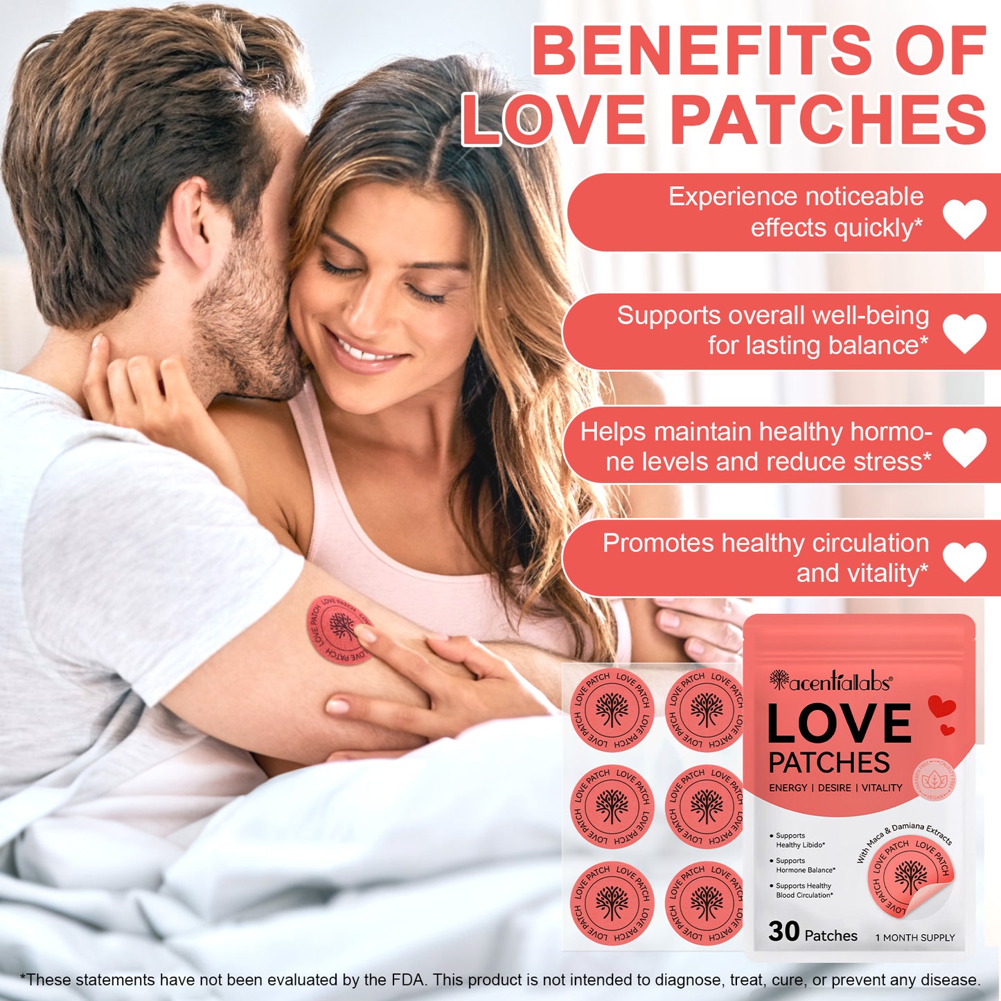 Acentialabs Love Patches – Energy, Desire & Vitality