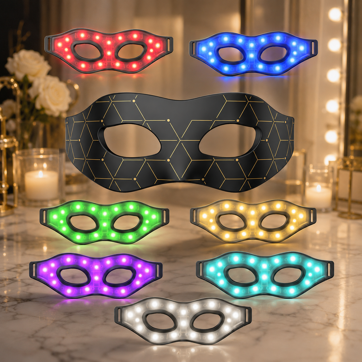 7-Colour LED Photon Eye Beauty Mask – Red Light Therapy Eye Mask