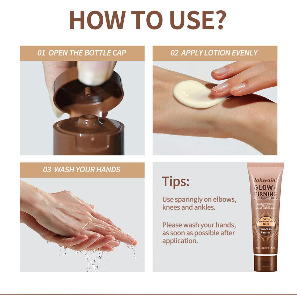 Glow + Firming Gradual Tan Body Moisturiser – Fair to Medium Skin Tones 100ml