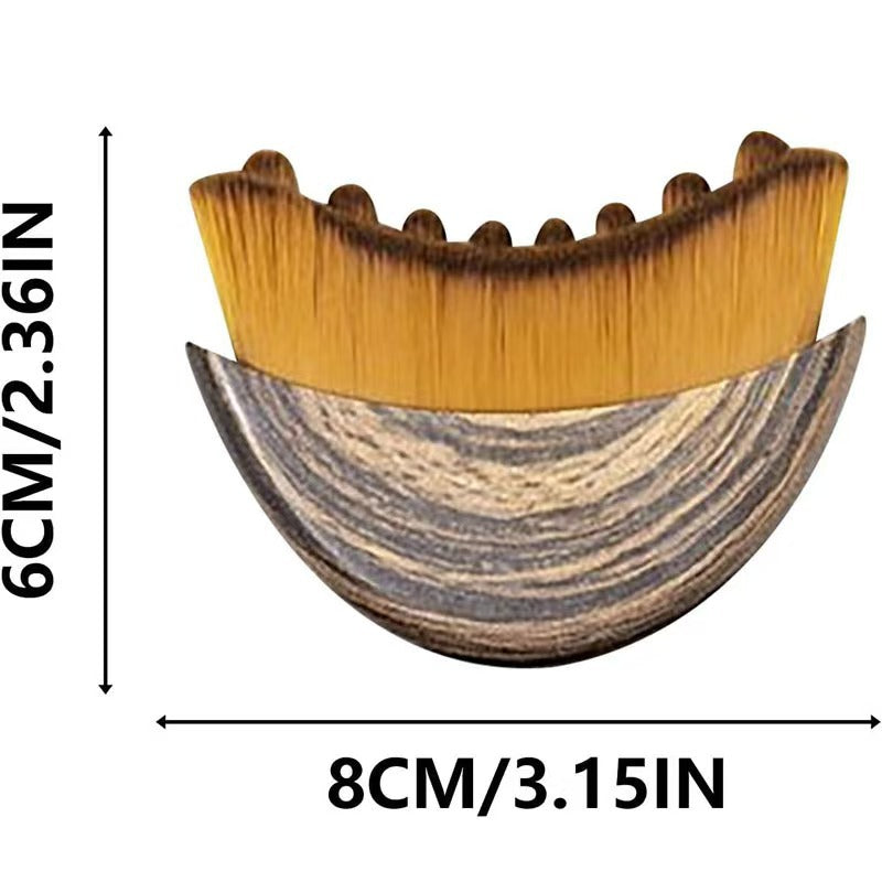 Lymphatic Contour Face Brush – Travel-Size Moon Shape Body Scraping & Neck / Eye Care Brush