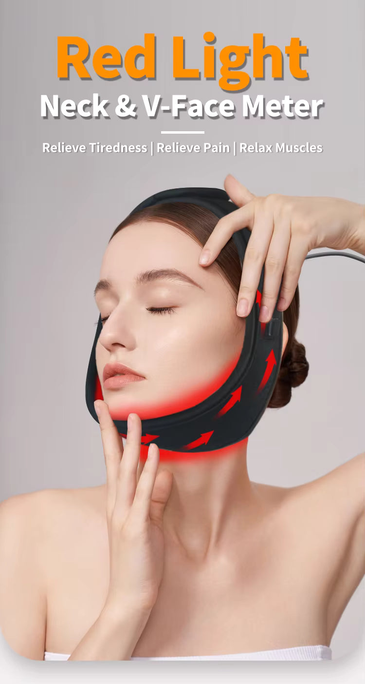 Rechargeable Red & Near-Infrared Light Therapy Wrap – Neck, Jaw & Body,  660nm red light, 850nm near-infrared light