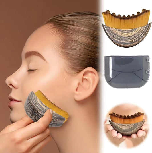 Lymphatic Contour Face Brush – Travel-Size Moon Shape Body Scraping & Neck / Eye Care Brush