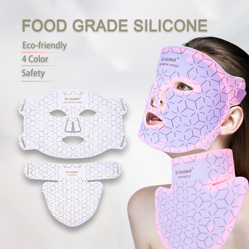 LED Red Light Therapy Face & Neck Mask Australia | Near Infrared Silicone LED Facial Mask for Wrinkles, Acne & Skin Rejuvenation