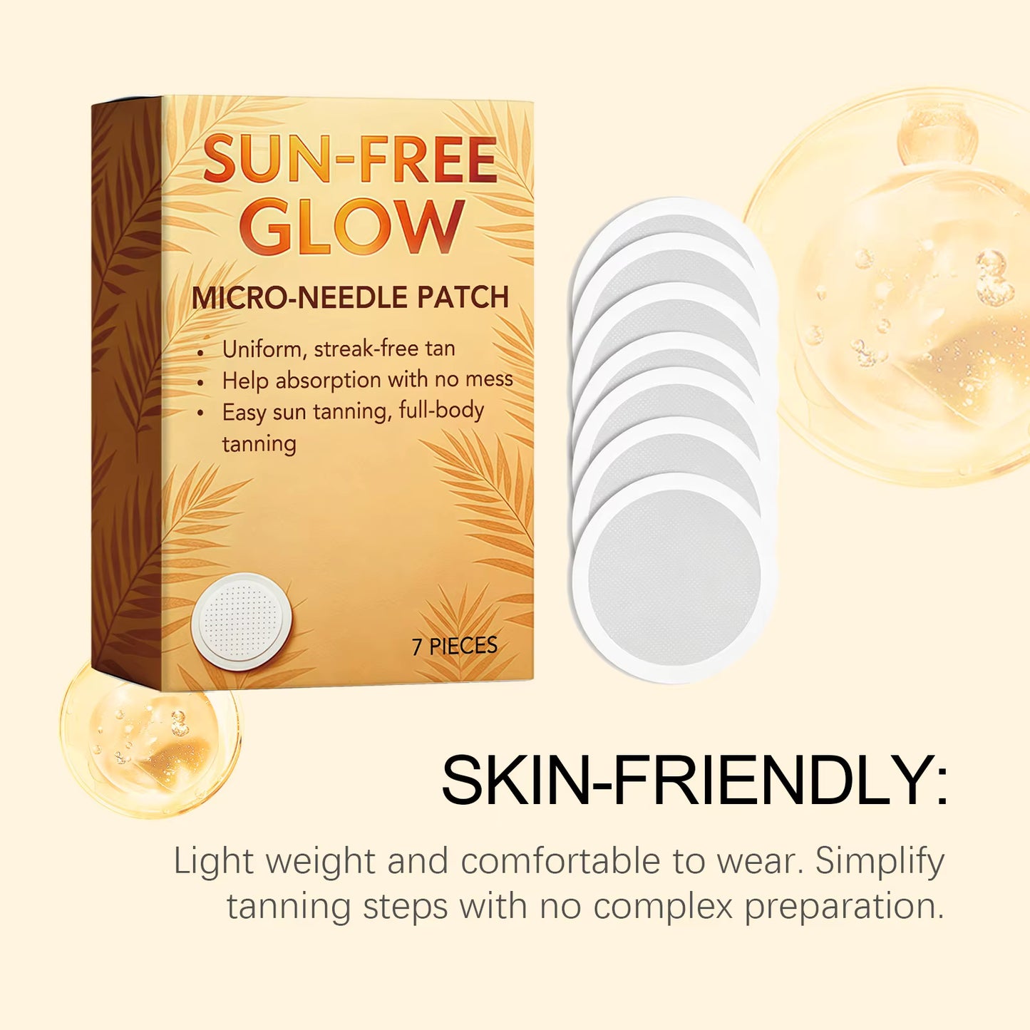 Sun-Free Glow™ Micro-Needle Self-Tanning Patches (7 Pack)