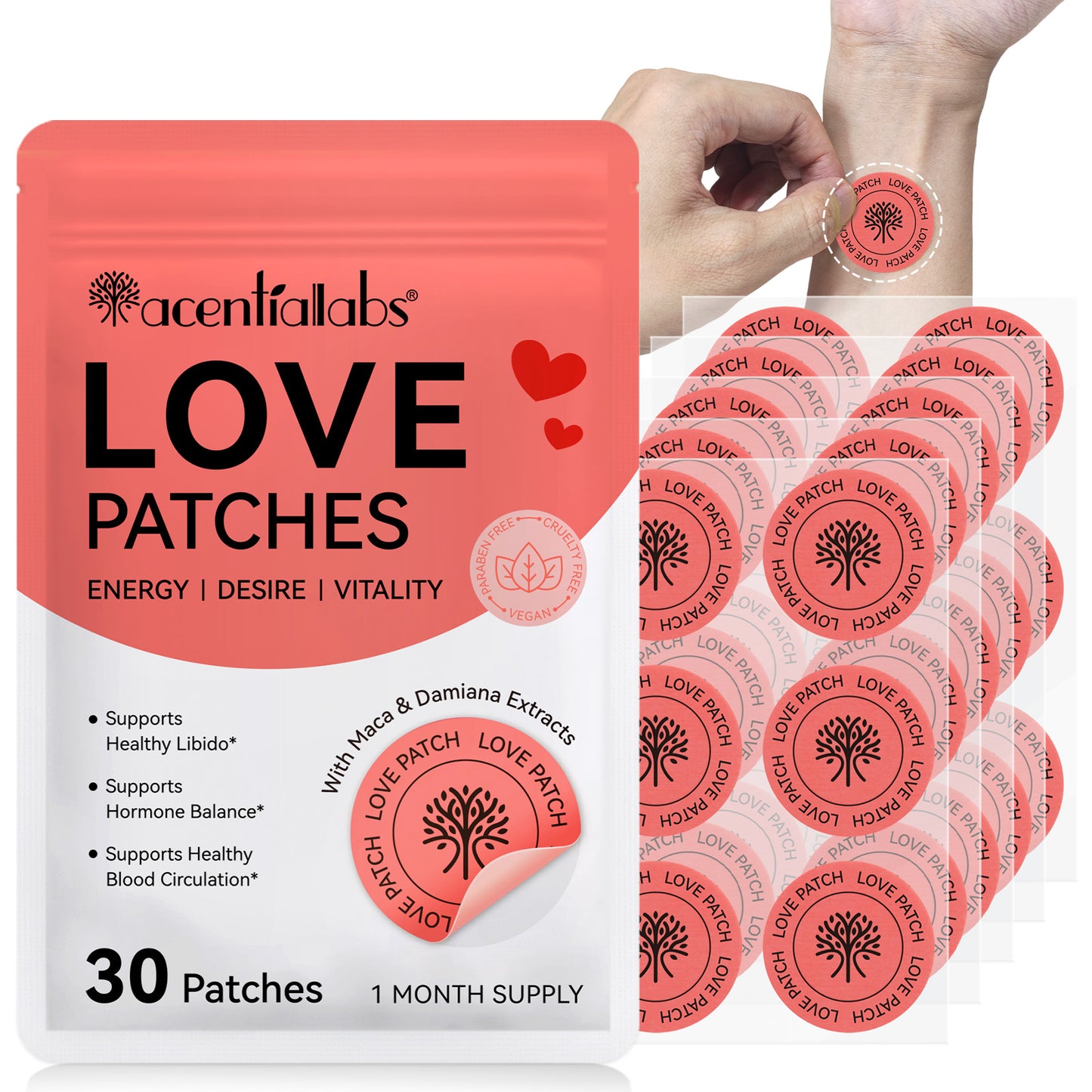 Acentialabs Love Patches – Energy, Desire & Vitality