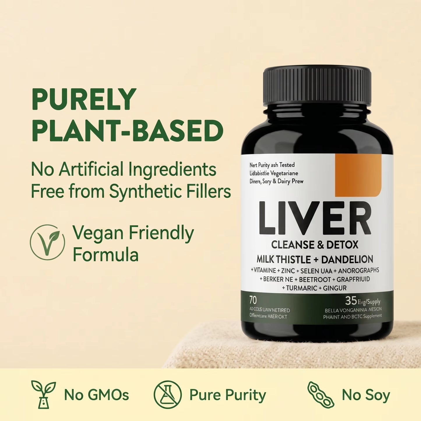 Liver Cleanse & Detox Supplement – Milk Thistle, Dandelion, Berberine, Turmeric & Ginger – 70 Capsules